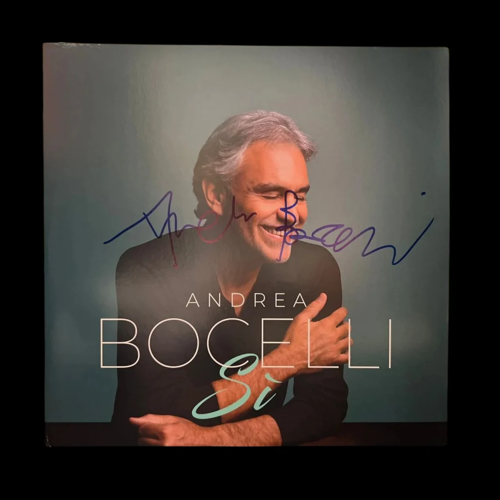 Andrea Bocelli Signed Vinyl Record