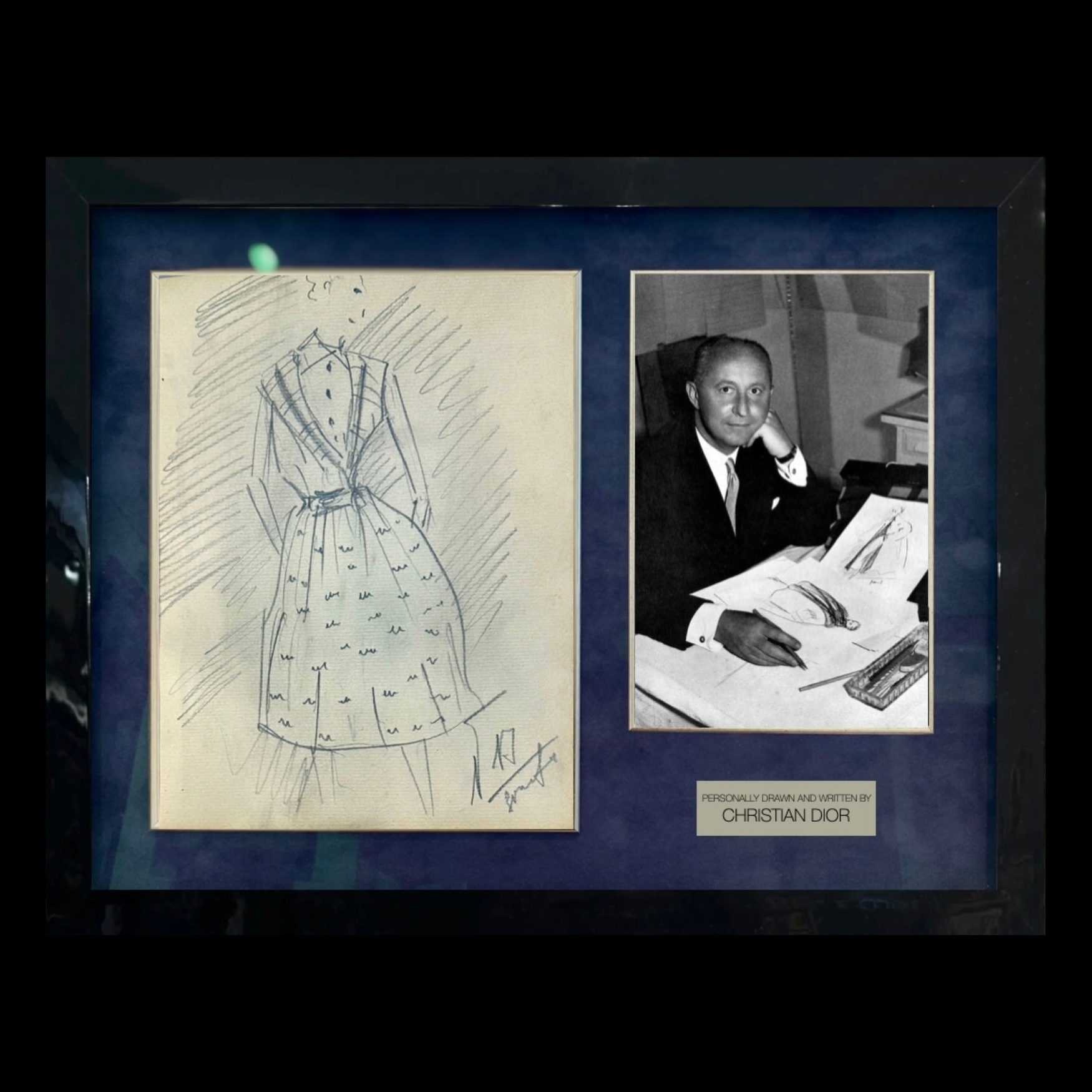 Christian Dior 親筆時裝草圖連手寫筆記 - 預覽圖片 1123