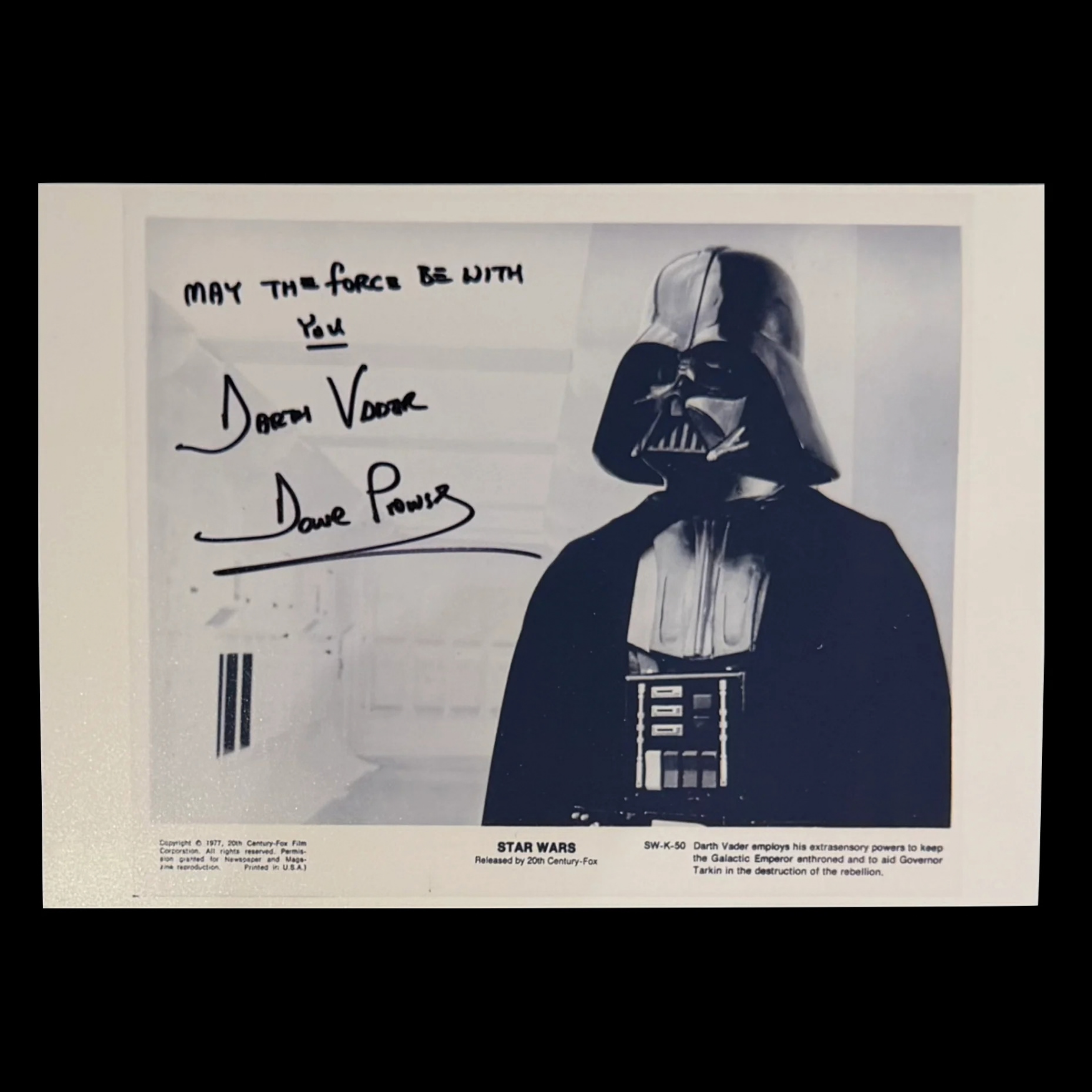 صورة «Star Wars» موقّعة ومهداة من ديفيد براوز