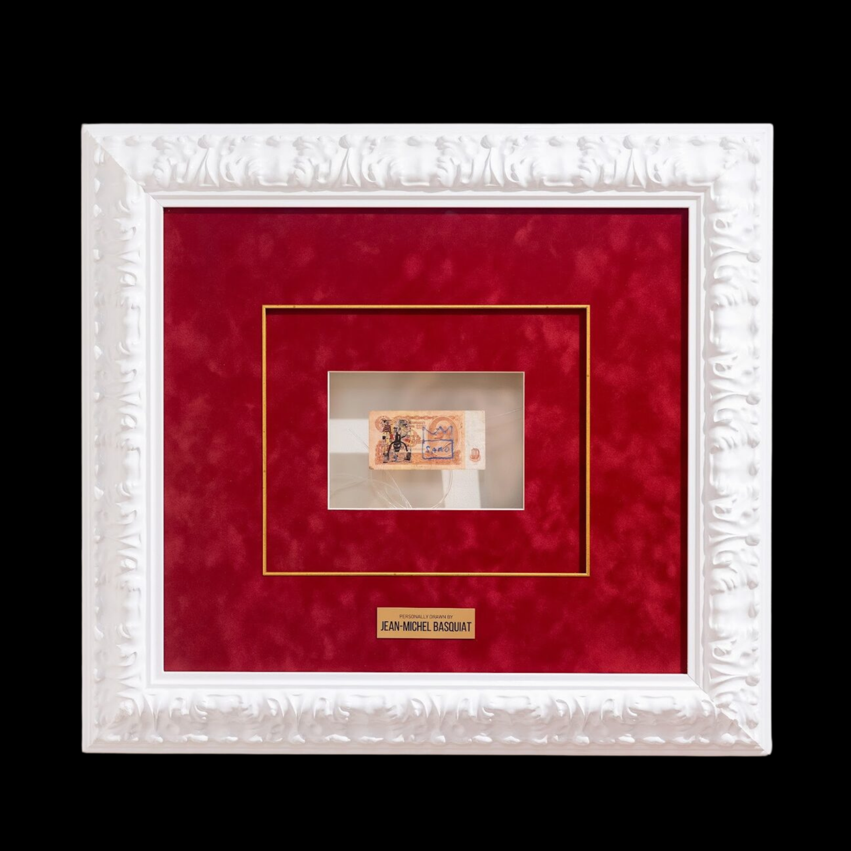 Jean-Michel Basquiat – Autographed Soviet 10-Ruble Banknote with Original-Style Artwork