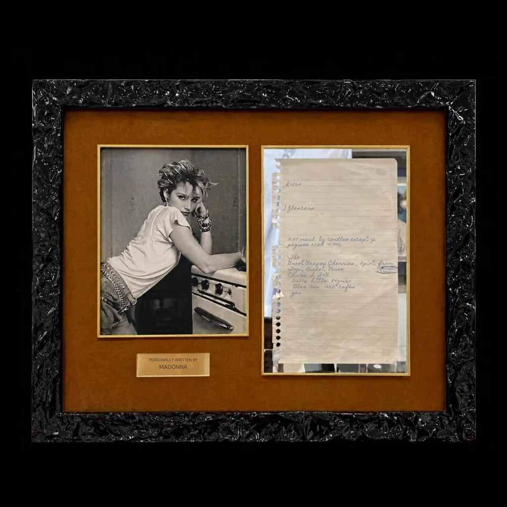 Madonna Handwritten Notes
