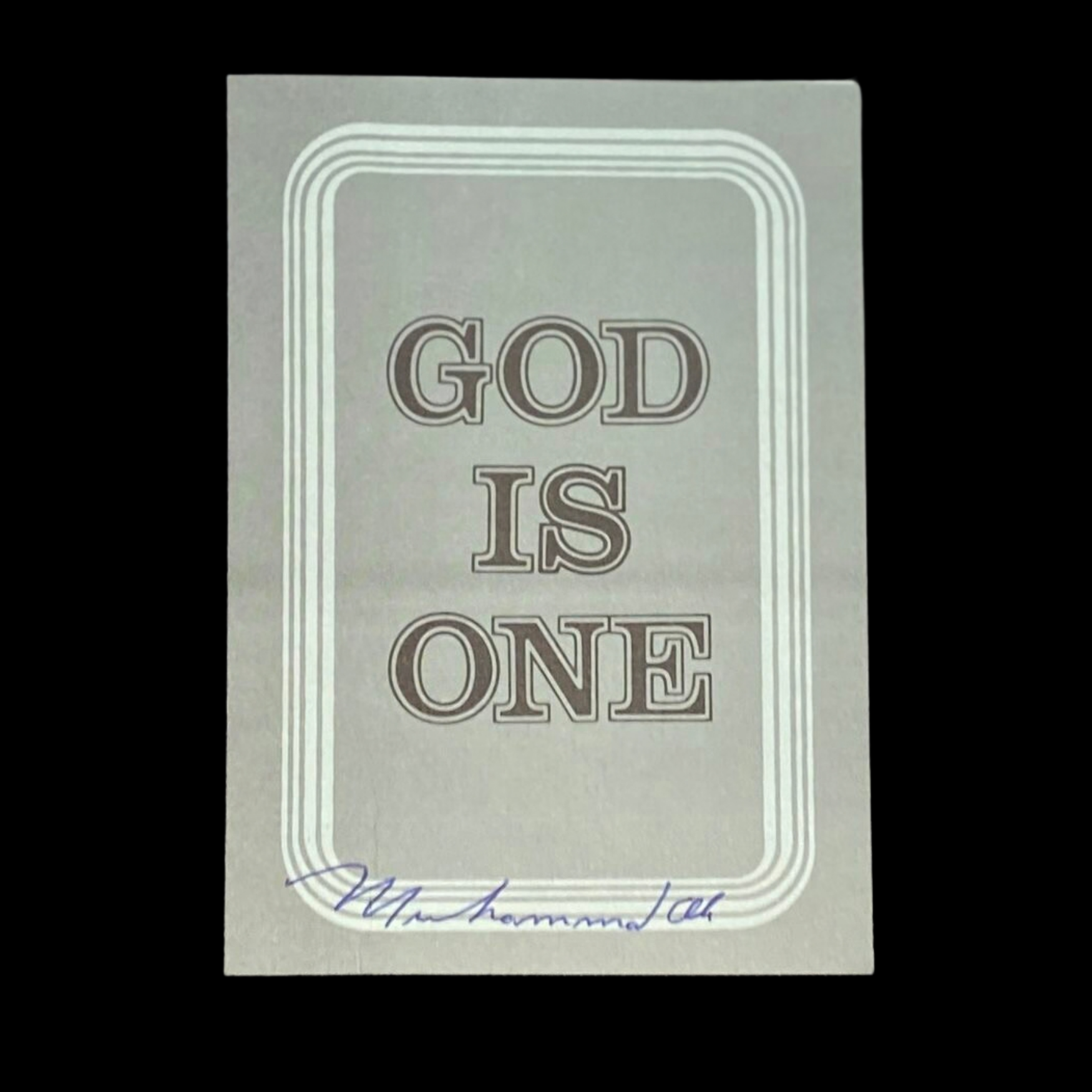 Muhammad Ali（阿里）親筆簽名《God Is One》小冊子 - 預覽圖片 1123