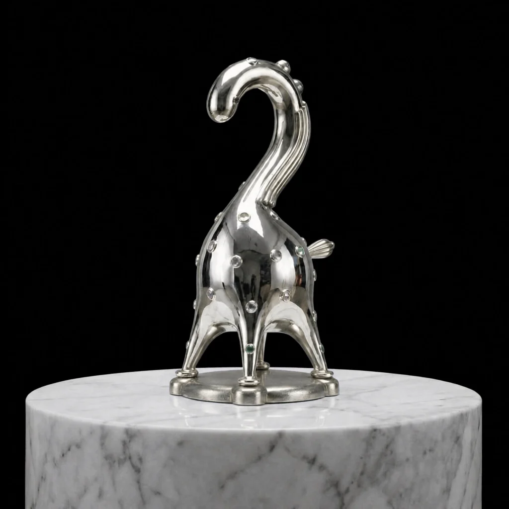 Silver Stallion Sculpture by Taras Yoom, Yoomoota Art Universe